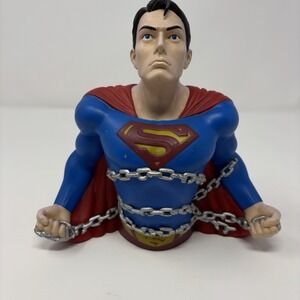 RARE‎ DC Comics Superman in Chains Vinyl Bust Money Piggy Bank